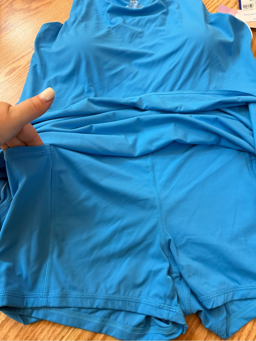 JoyLab Women’s XL Blue Active Dress with Built-In Shorts & Removable Pads NWT - Picture 7 of 8